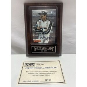 Dale Earnhardt Trading Card Wall Plaque Legacy Continues 1951-2001  NASCAR 6"